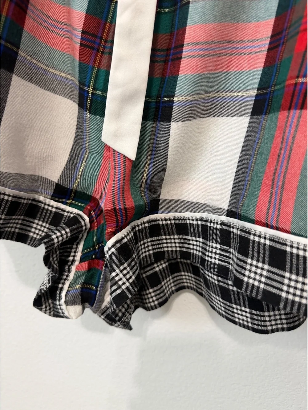 Victoria’s Secret Long Sleeve Button Up Plaid Flannel Sleep Romper Size L